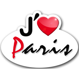 j'aime Paris - 15x11cm - Sticker/autocollant