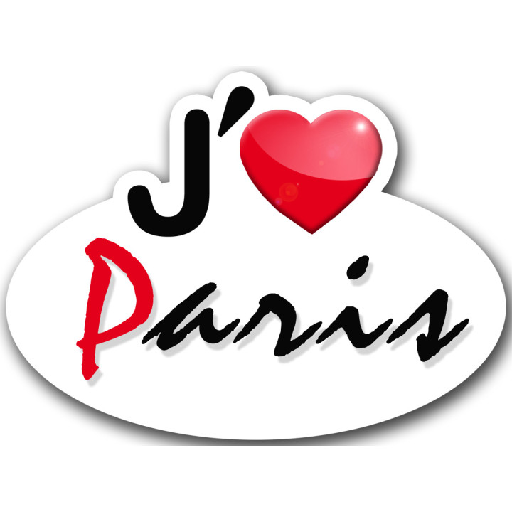 j'aime Paris - 15x11cm - Sticker/autocollant