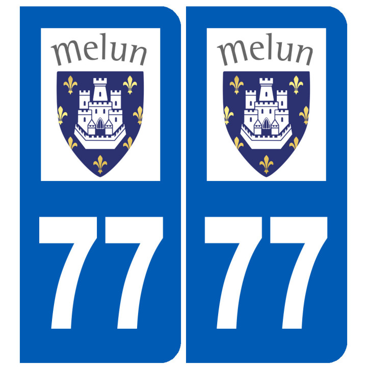 immatriculation Melun 77 - Sticker/autocollant