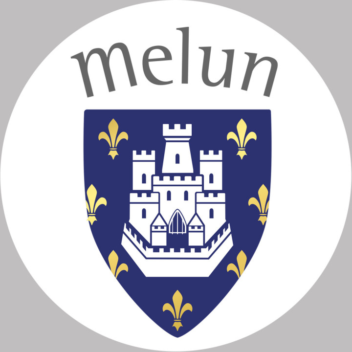 Melun - 20x20cm - Sticker/autocollant