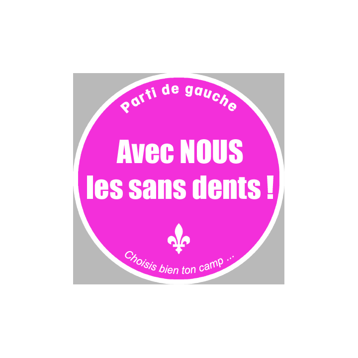 Parti de gauche (10x10cm) - Sticker/autocollant