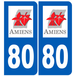 immatriculation Amiens 80 - Sticker/autocollant