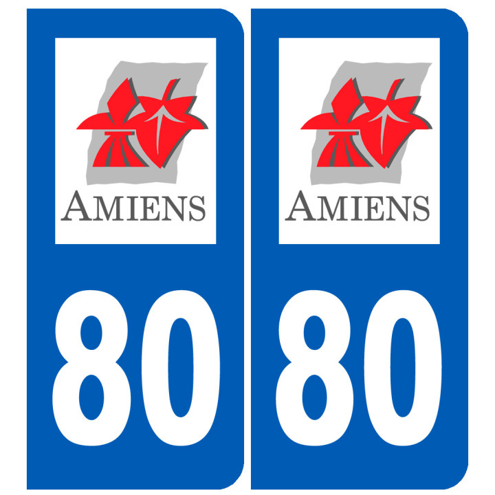 immatriculation Amiens 80 - Sticker/autocollant