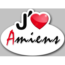 j'aime Amiens (15x11cm) - Sticker/autocollant