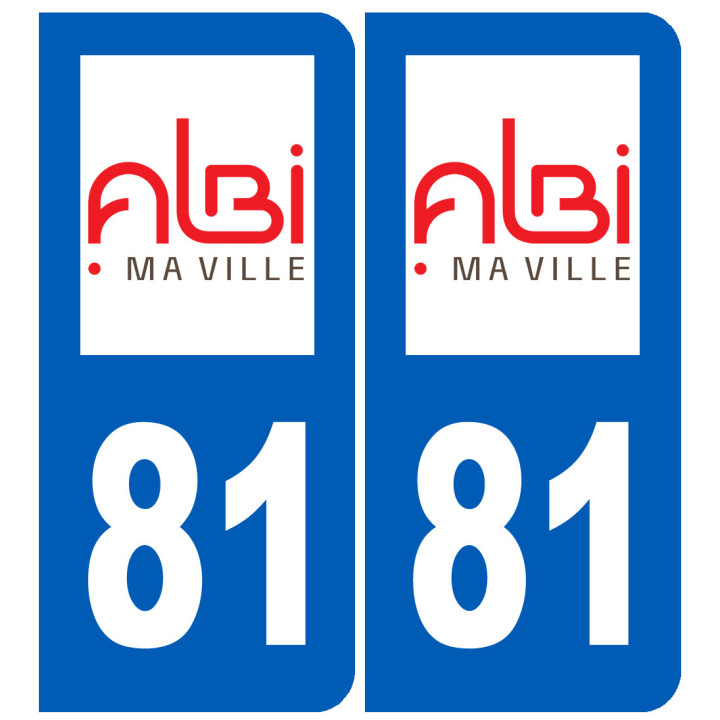 immatriculation Albi 81 - Sticker/autocollant
