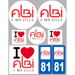 Albi - 8 autocollants variés - Sticker/autocollant