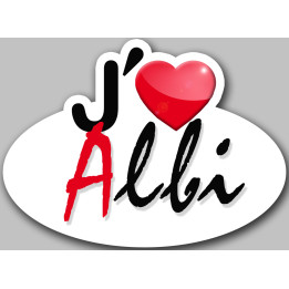 j'aime Albi (5x3.7cm) - Sticker/autocollant