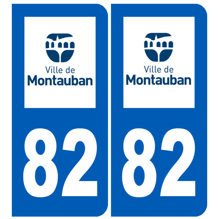 immatriculation Montauban 82 - Sticker/autocollant