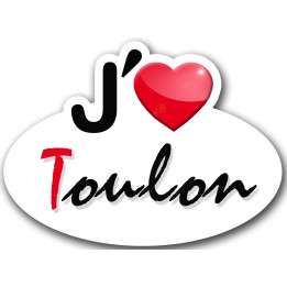 j'aime Toulon (15x11cm) - Sticker/autocollant