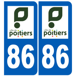 immatriculation Poitiers 86 - Sticker/autocollant