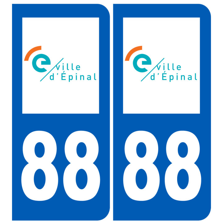 immatriculation Épinal 88 - Sticker/autocollant