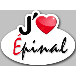 j'aime Épinal (5x3.7cm) - Sticker/autocollant