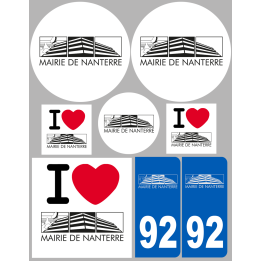 Nanterre - 8 autocollants variés - Sticker/autocollant