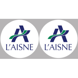 L'Aisne 02 - 2 fois 5cm - Sticker/autocollant