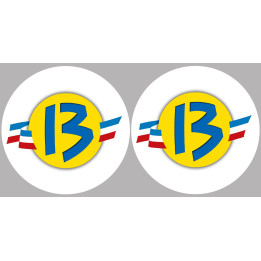 Les Bouches du Rhône 13  - 2fois 5cm - Sticker/autocollant