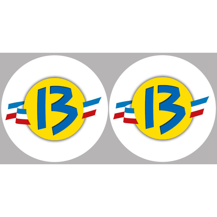 Les Bouches du Rhône 13  - 2fois 5cm - Sticker/autocollant