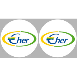 Le Cher 18  - 2fois 5cm - Sticker/autocollant