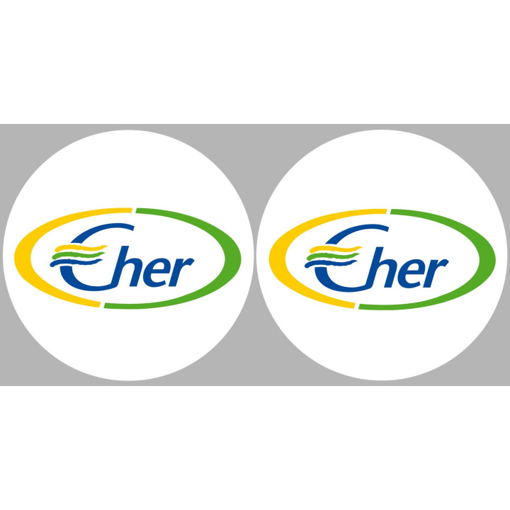 Le Cher 18  - 2fois 5cm - Sticker/autocollant