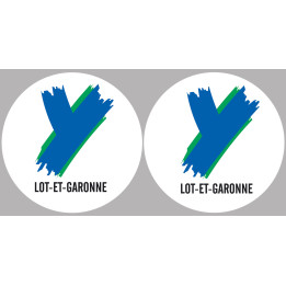le Lot et Garonne (2fois 5cm) - Sticker/autocollant