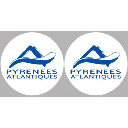 les Pyrénées Atlantique (2fois 5cm) - Sticker/autocollant