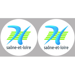 la Saône et Loire (2fois 5cm) - Sticker/autocollant