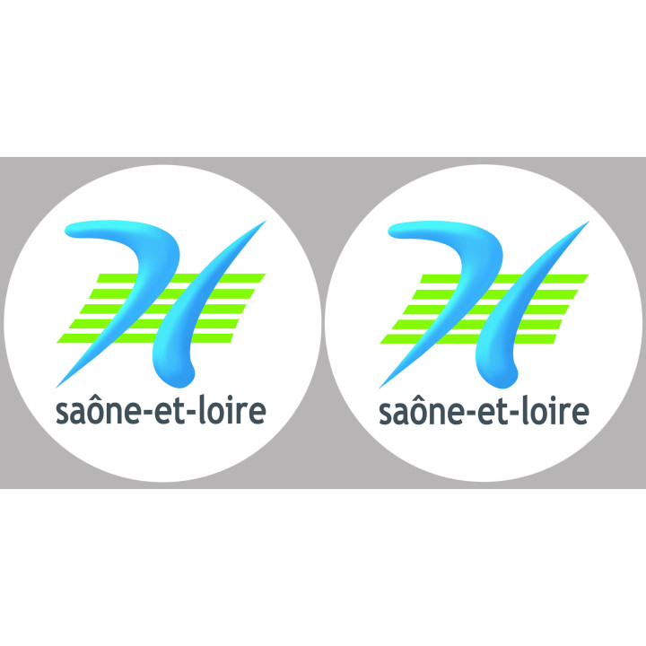la Saône et Loire (2fois 5cm) - Sticker/autocollant