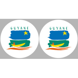 la Guyane (2fois 5cm) - Sticker/autocollant