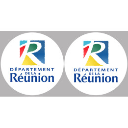 la Réunion (2fois 5cm) - Sticker/autocollant