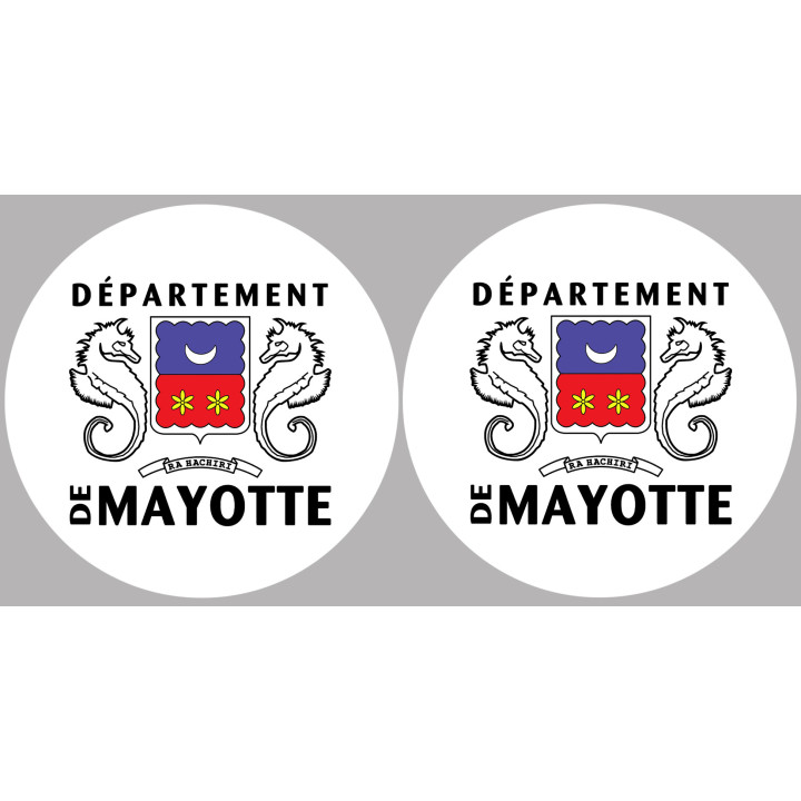 Mayotte - 2fois 5cm - Sticker/autocollant