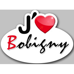 j'aime Bobigny (15x11cm) - Sticker/autocollant