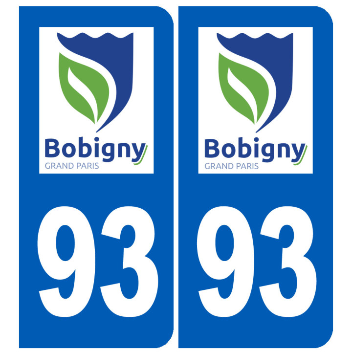 immatriculation Bobigny 93 - Sticker/autocollant