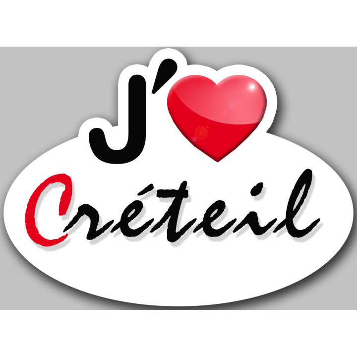 j'aime Créteil (5x3.7cm) - Sticker/autocollant