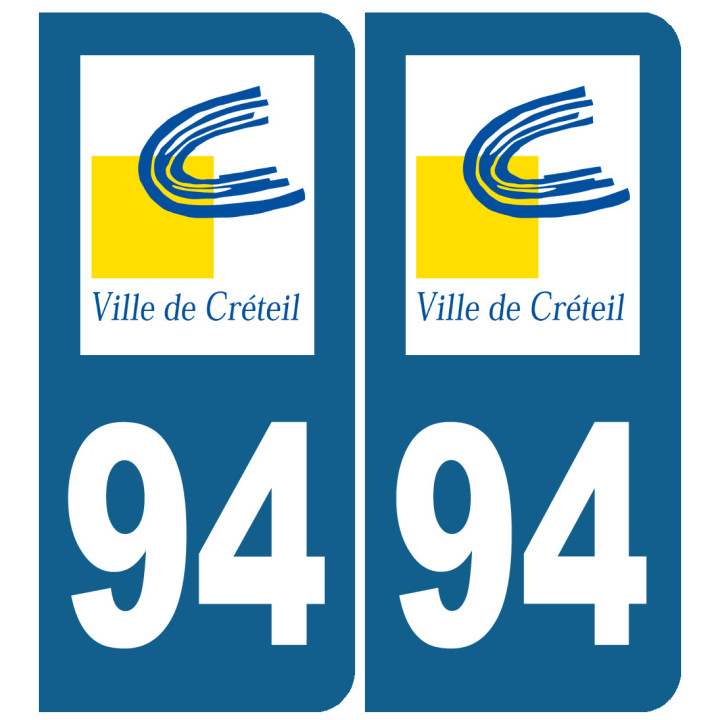 immatriculation Créteil 94 - Sticker/autocollant