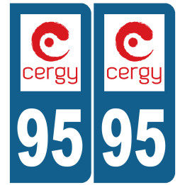 immatriculation Cergy 95 - Sticker/autocollant