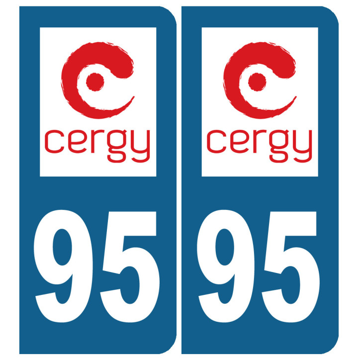 immatriculation Cergy 95 - Sticker/autocollant