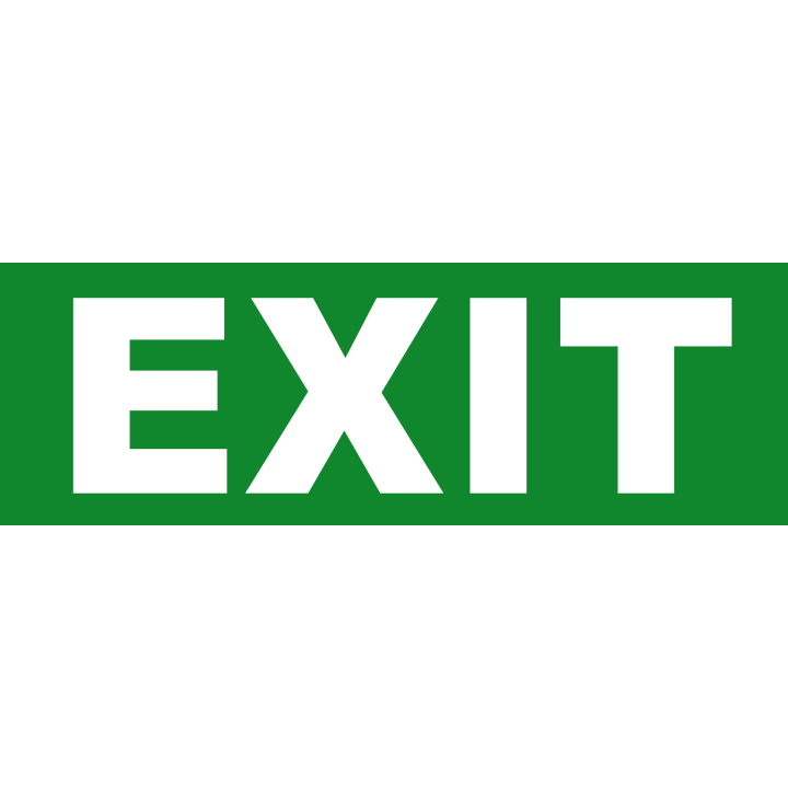 EXIT (30x10cm) - sticker/autocollant