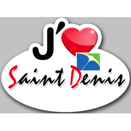 j'aime Saint-Denis de la Réunion (15x11cm) - Sticker/autocollant