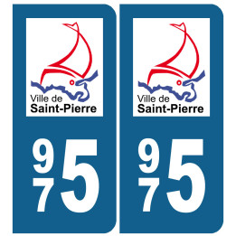 immatriculation Saint-Pierre - Sticker/autocollant