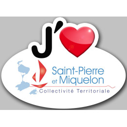 j'aime Saint-Pierre et Miquelon (15x11cm) - Sticker/autocollant