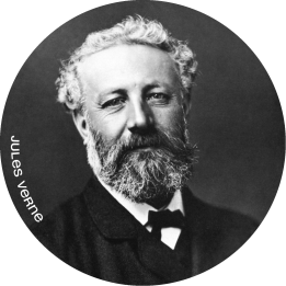 Jules Verne (5x5cm) - Sticker/autocollant