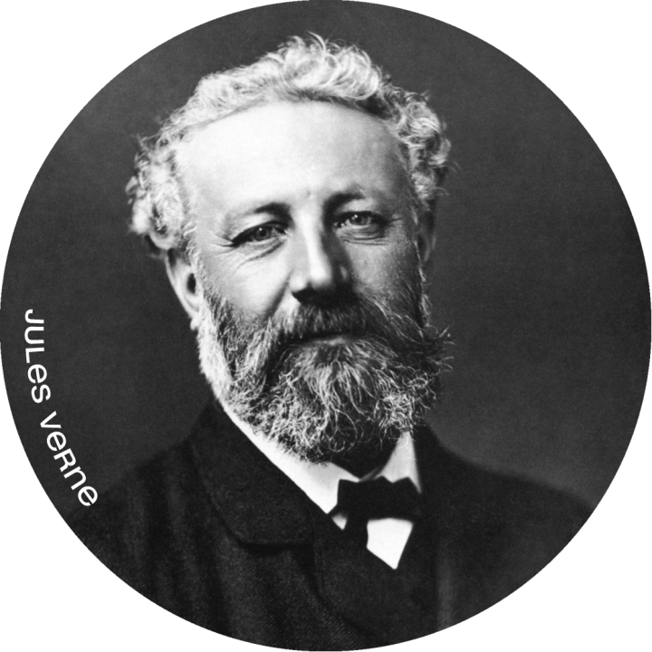 Jules Verne (5x5cm) - Sticker/autocollant
