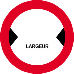 largeur de passage à noter - 10cm - Sticker/autocollant