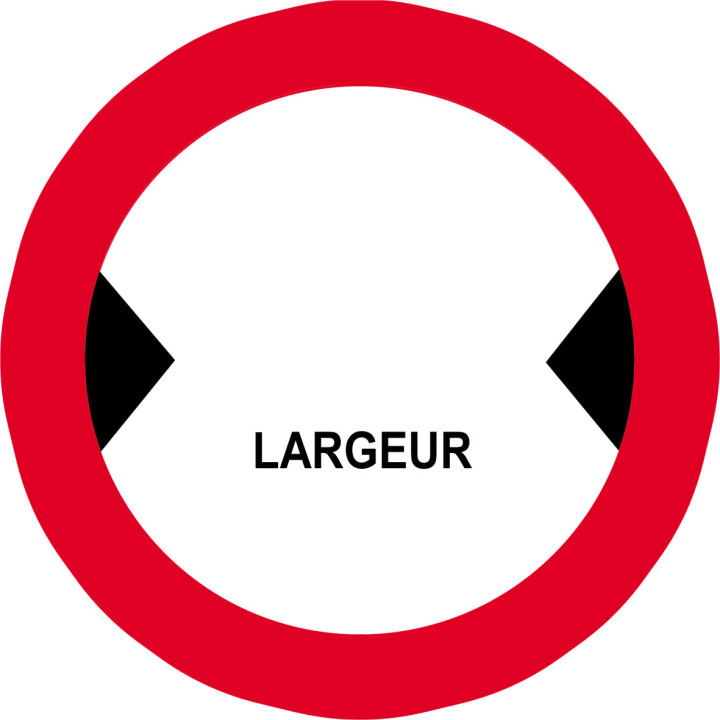 largeur de passage à noter - 10cm - Sticker/autocollant