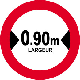 Largeur de passage 0.90m - 5cm - Sticker/autocollant