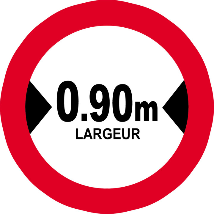 Largeur de passage 0.90m - 5cm - Sticker/autocollant