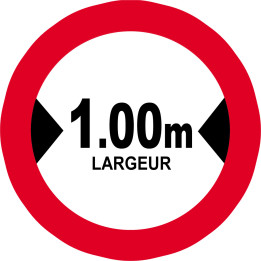 Largeur de passage 1.00m - 20cm - Sticker/autocollant