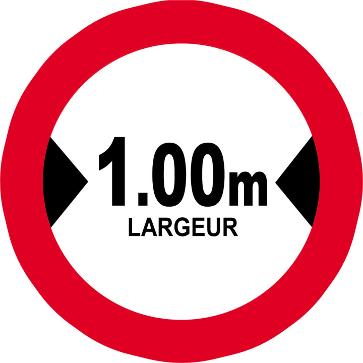 Largeur de passage 1.00m - 10cm - Sticker/autocollant