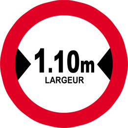 Largeur de passage 1.10m - 20cm - Sticker/autocollant