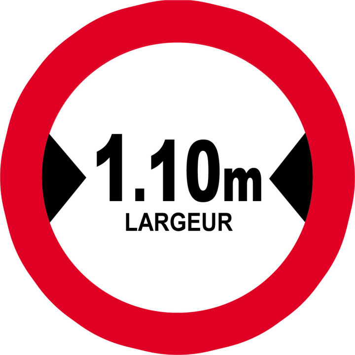Largeur de passage 1.10m - 20cm - Sticker/autocollant