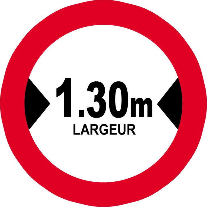 Largeur de passage 1.30m - 20cm - Sticker/autocollant